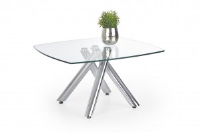 Vera Glass And Chrome Small Coffee Table 80cm