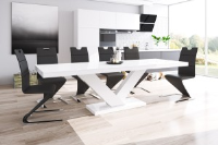 Vincenza White Gloss Extendable Dining Table 160cm