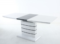 Waxen White Gloss Extending Dining Table