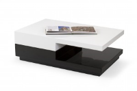 Whirl Swivel White & Black Gloss Coffee Table