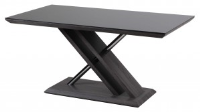 Xena Black Glass 160cm Dining Table