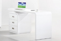 Zerboni High Gloss White Office Desk