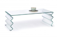 Ziggy Clear Bent Glass Coffee Table 120cm
