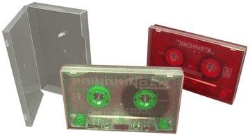 Cassette Tape Duplication in clear polycases