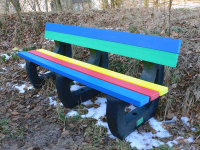 Colne Multicoloured Rainbow Bench 