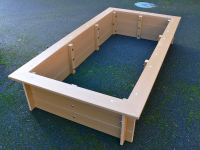 Delux Raised Bed with Seat Surround - Recycled Plastic (2 x 1m)