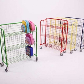 Coloured Lunch Box Trolleys For Nurseries