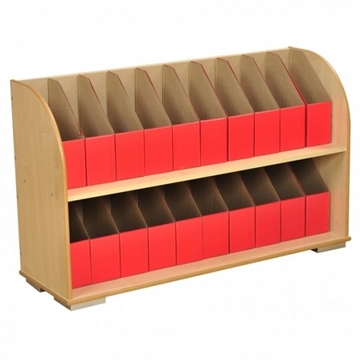 2 Shelf A4 Maple Bookcase For Nurseries