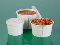 Compostable White Thermal Containers For Food Festivals