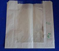 Fully Biodegradable Film Front Brown Paper Bags