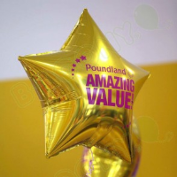 19" Custom Printed Star Foil Balloons For Car Dealerships