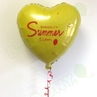 Bespoke 18" Custom Printed Heart Foil Balloon For Bussiness Events