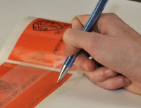 Write And Seal Labels With Enhanced Colours For Identification Information For Tracking Of Products In Luton