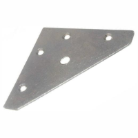 Flat Corner Plate; Zinc Plated (ZP); 83mm x 83mm