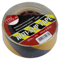 Timco ASTSTRIPE Anti Slip Tape; Black/Yellow (BK); 50mm x 10 Metre Roll