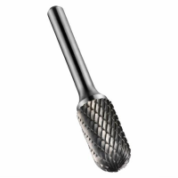 Dormer P805; Solid Carbide Rotary Burrs; Bright; For General Purpose Use; Ball Nosed Cylinder Type; 6.0mm Shank