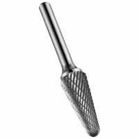 Dormer P821; Solid Carbide Rotary Burrs; Bright; For General Purpose Use; Bull Nosed Cone Type; 6.0mm Shank
