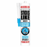 Evo-Stik Sticks Like, Waterproof  Sealant; White (WH); 290ml (C3)