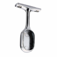 Oval Hanging Rail End Bracket; Chrome Plated (CP); 30 x 15mm