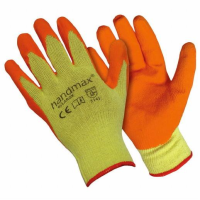 Handmax Oregon Latex Palm Builders Gloves; Orange (OR)