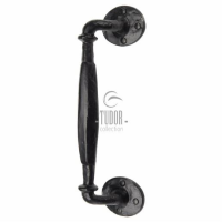 Heritage TC384 Pull Handle; 223 x 61mm (8" x 2 3/8"); Tudor Collection Antique Black (AB)