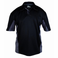 Himalayan H800 Zephyr Polo Shirts; Black/Grey (BK)(GR)