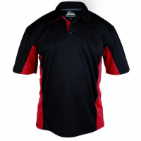 Himalayan H801 Zephyr Polo Shirts; Black/Red (BK)(RD)