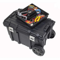 Keter Roc JOBBOX; Pro Series Wheeled Mobile Job Box; 15 Litre Capacity; HInged Lid Version; Includes Tote Tray; Compatible With Connect Series Products