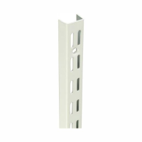 Sapphire Twin Slot Shelving Wall Fixed Upright; White (WH); Spur Compatible