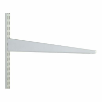 Sapphire SDB610BC Twin Slot Shelf Bracket; Straight; 610 x 75mm (24 x 3") White (WH); (AS 11324)