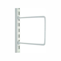 Sapphire DFB250 Spring Rod Bookend; Twin Slot System; 250mm (9 3/4"); White (WH); Pack (2); (AS 11510)