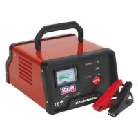 Sealey AUTOCHARGE10S Electronic Battery Charger; Selectable 6 Or 12 Volt Output; 10 Amp; 230 Volt Supply