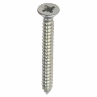 Countersunk Cross-Recess Self Tapper; Type AB; Zinc Plated (ZP); Boxed (200)