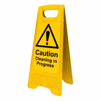 Spectrum 4703 Heavy Duty A-Board; "Caution Cleaning in progress"; Yellow (YEL); 610 x 300mm