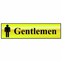 Spectrum Sign 6003 "Gentlemen"; Self Adhesive Brass Effect (BRE); 200 x 50mm