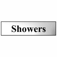 Sectrum Sign 6058C  "Showers"; Self Adhesive Chrome Effect (CPE); 200 x 50mm
