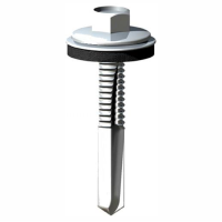 Timco Heavy Section Hex Head Self Drilling Screw; Drilling Capacity 12.5mm; Silver Ruspert; 5.5mm; 16mm Washer