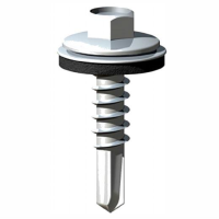 Timco Light Section Hex Head Self Drilling Screws; Drilling Capacity 5.0mm; Silver Ruspert; 5.5mm; 16mm Washer