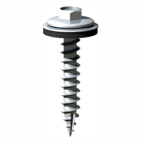Timco Light Section Hex Head Self Piercing Slash Point Screw For Timber; Zinc Plated (ZP); 6.3mm; 16mm Washer