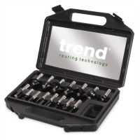 Trend  SET/SS9X1/2TC; Router Cutter Bit Starter Set; 1/2" Shank; 15 Piece