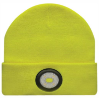 Unilite BE-02+Y Beanie Hat With Integrated LED Head Torch; USB Rechargeable; 150 Lumen; Yellow (YEL)