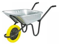 Walsall EGVPP Endurance Heavy-Duty Wheelbarrow With Pneumatic Tyre; Galvanised (GALV); 90 Litre