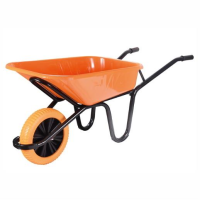 Walsall WXLOPP Professional Wheelbarrow With Puncture Proof Tyre; Orange (OR)