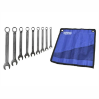Faithfull SPASETC9 Combination Spanner Set; With Roll; 9 Piece; 6 - 19mm