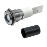 M16 LED Panel Mount Indicators with round lens - with protection tube