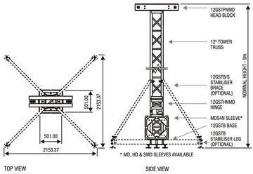 12" Tower Truss System