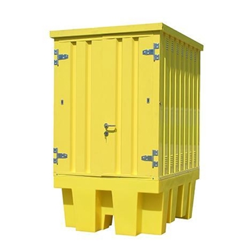 1100 litre IBC Spill Pallet Bund with hard cover