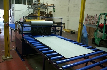 Standard 2.5 Metres Long Inlet & Outlet Table Sheet Filming Machines 